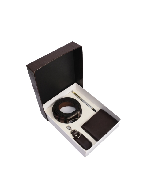 

BuckleUp Men Black & Brown Leather Accessory Gift Set