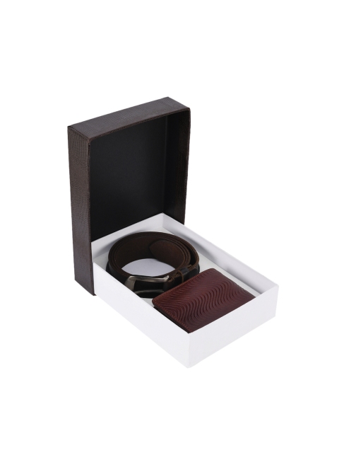 

BuckleUp Men Coffee Brown Accessory Gift Set