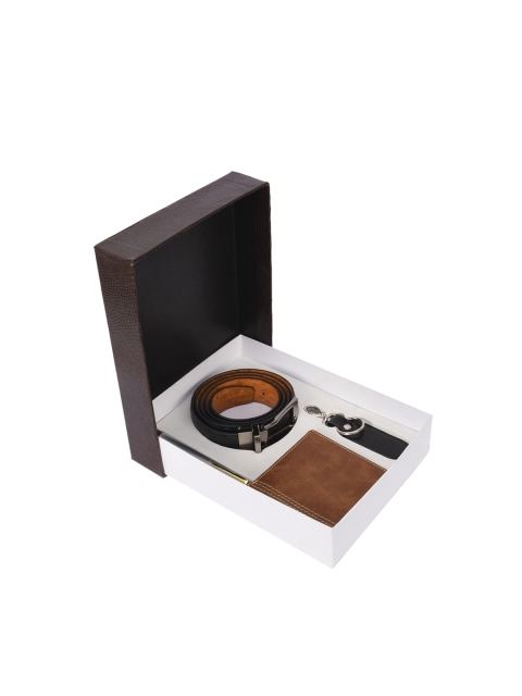

BuckleUp Men Black & Brown Leather Accessory Gift Set