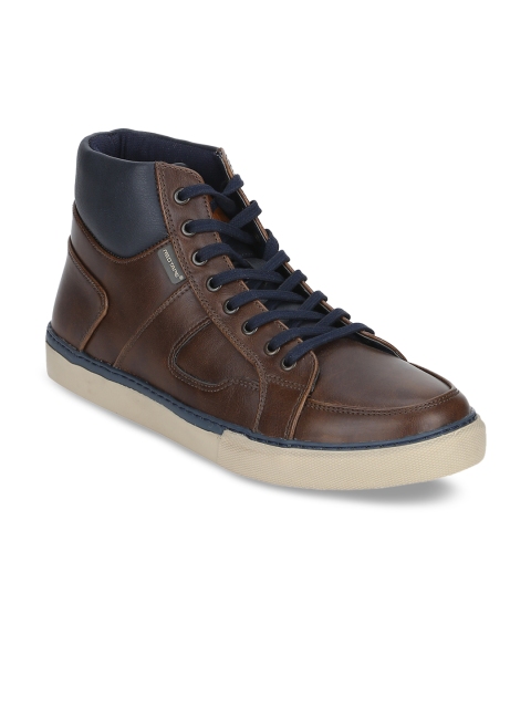 

Red Tape Men Coffee Brown Solid Mid-Top Sneakers