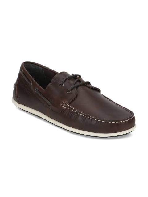 

Red Tape Men Coffee Brown Leather Boat Shoes