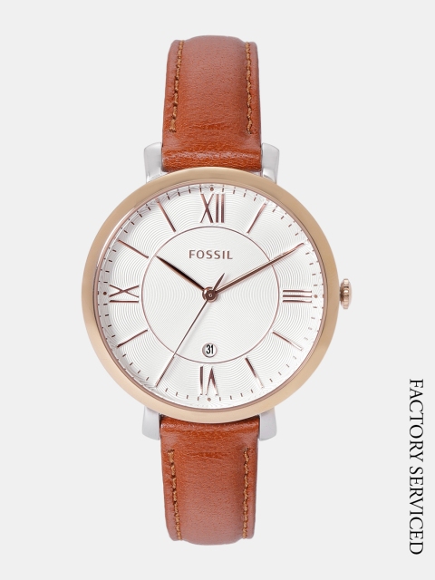 

Fossil Women Off-White Factory Serviced Analogue Watch ES3797