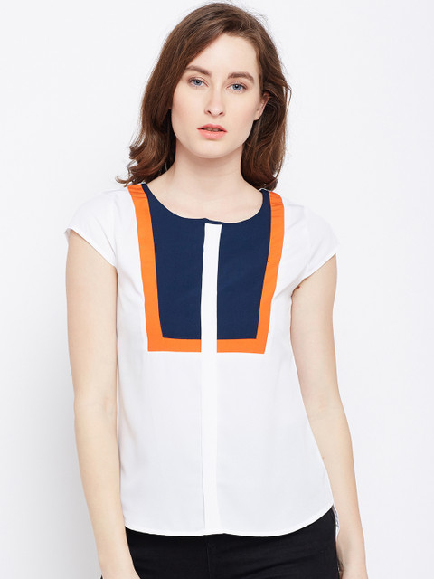 

Popnetic Women White Solid Top
