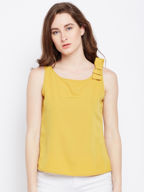 

Popnetic Women Mustard Solid Top