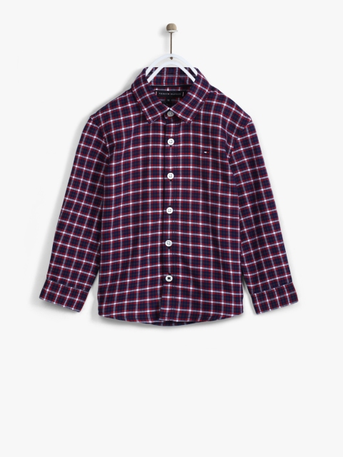 

Tommy Hilfiger Boys Red & White Regular Fit Checked Casual Shirt