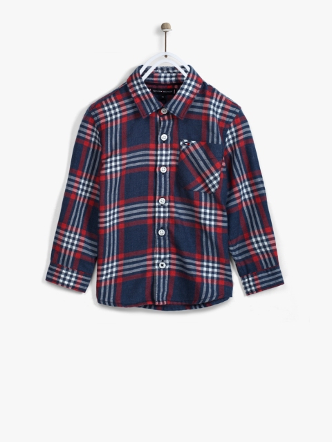 

Tommy Hilfiger Boys Multicoloured Regular Fit Checked Casual Shirt, Multi
