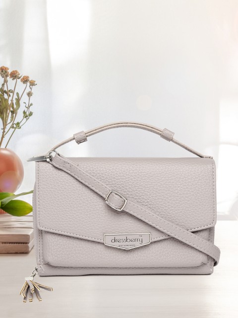 

DressBerry Grey Solid Satchel