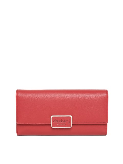 

DressBerry Women Red Solid Three Fold Wallet
