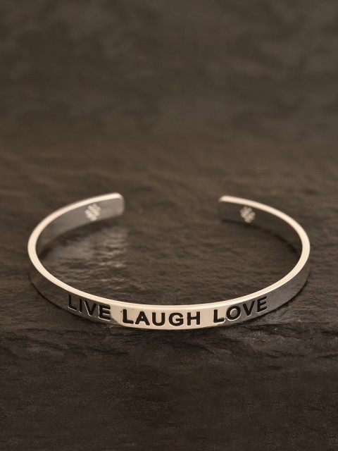 

Pippa Bella Silver Live Laugh Love Karma Bangle