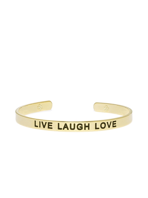 

Pipa Bella Gold-Plated Live Laugh Love Karma Bangle