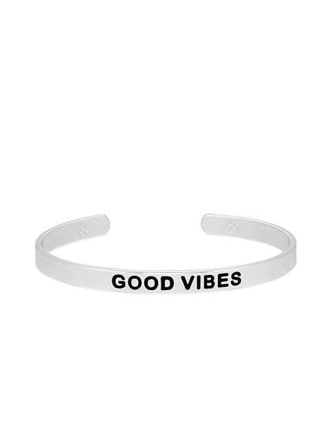 

Pipa Bella Silver-Plated Good Vibes Karma Bangle
