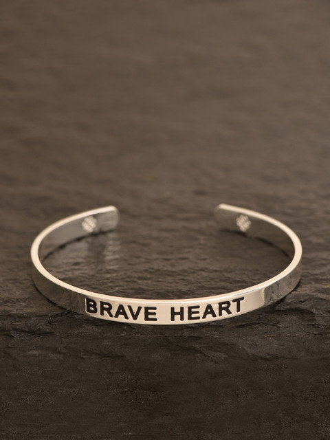 

Pippa Bella Silver Brave Heart Karma Bangle