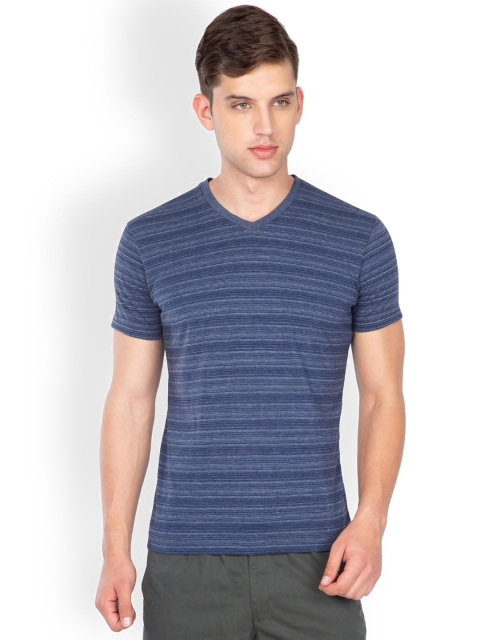 

Jockey Men Blue Striped Lounge T-shirt AM50-0103
