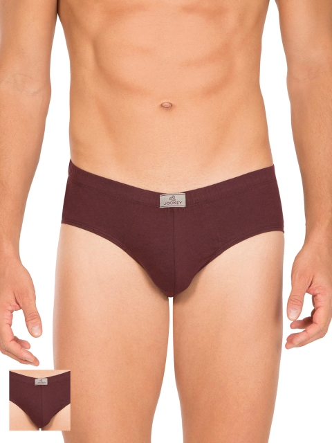 

Jockey Men Pack of 3 Burgundy Briefs 8035-0305