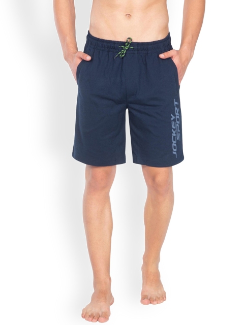 

Jockey Men Navy Blue Straight Fit Solid Lounge Shorts SP32-0103