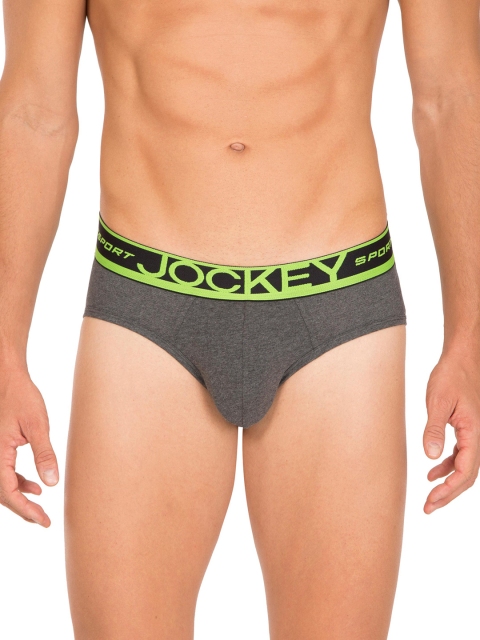 

Jockey Men Charcoal Grey Solid Briefs SP05-0105