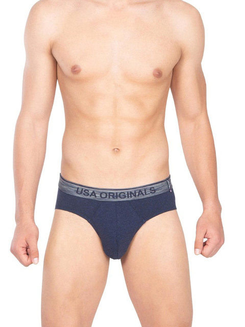

Jockey Men Blue Solid Micromodal Supima Stretch Briefs US69-0105