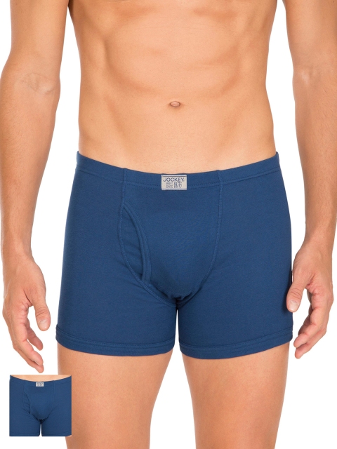 

Jockey Men Pack of 2 Navy Blue Solid Trunks 8008-0205