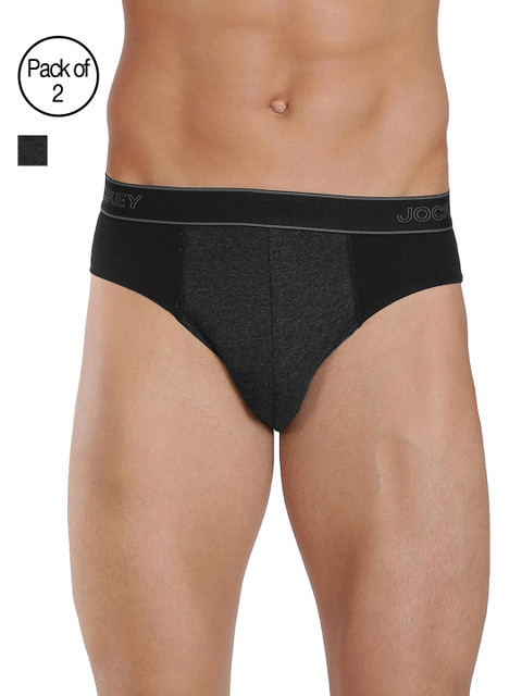 

Jockey Men Pack of 2 Black Briefs 1011-0205
