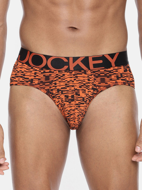 

Jockey Men Orange & Black Printed Briefs IC29-0105-SOE08