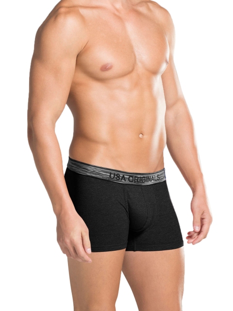 

Jockey Men Black Solid Micromodal Supima Strech Trunk US70-0105