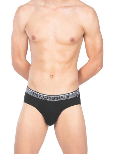 

Jockey Men Black Solid Briefs US69-0105