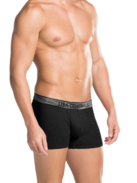 

Jockey Men Black Solid Trunks US70-0105