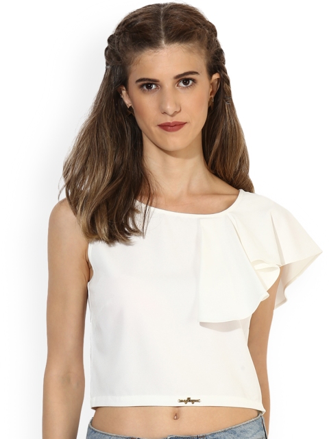 

Magzayra Women White Solid Top