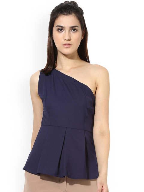 

Magzayra Women Navy Blue Solid Top