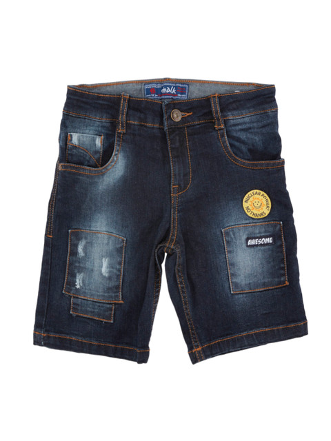 

CHALK by Pantaloons Boys Navy Blue Washed Denim Shorts