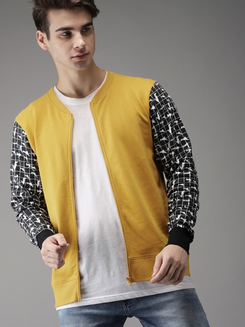 

Moda Rapido Men Mustard Yellow Solid Sweatshirt