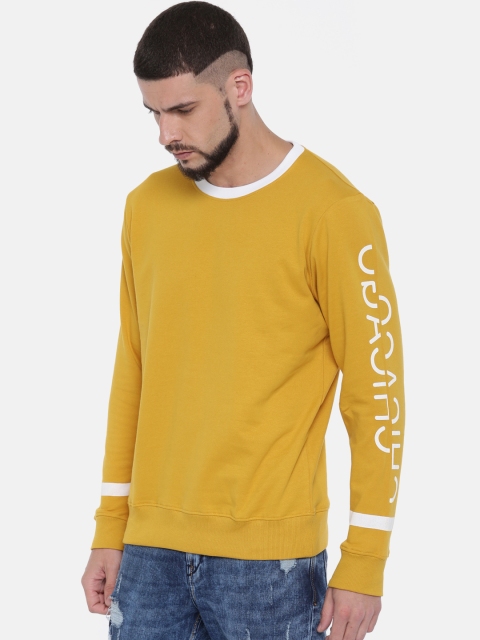 

Moda Rapido Men Mustard Solid Sweatshirt