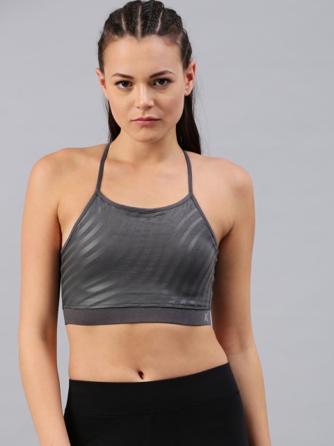 

HRX by Hrithik Roshan Grey Printed Non-Wired Lightly Padded Sports Bra HRX-AW18-WK-3345