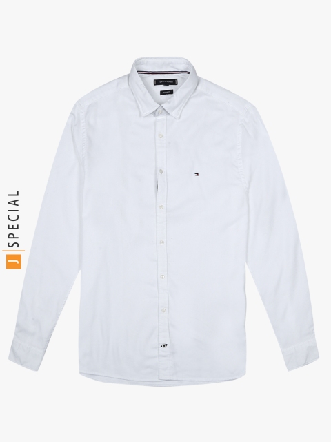 

Tommy Hilfiger Men White Regular Fit Solid Casual Shirt