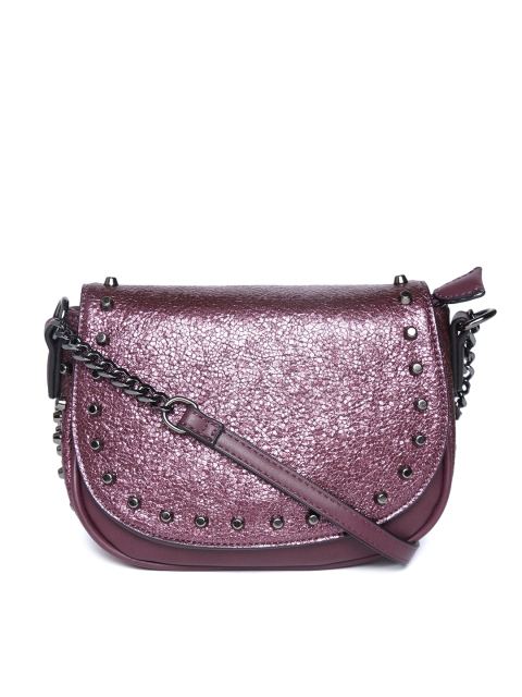 

United Colors of Benetton Purple Textured Sling Bag