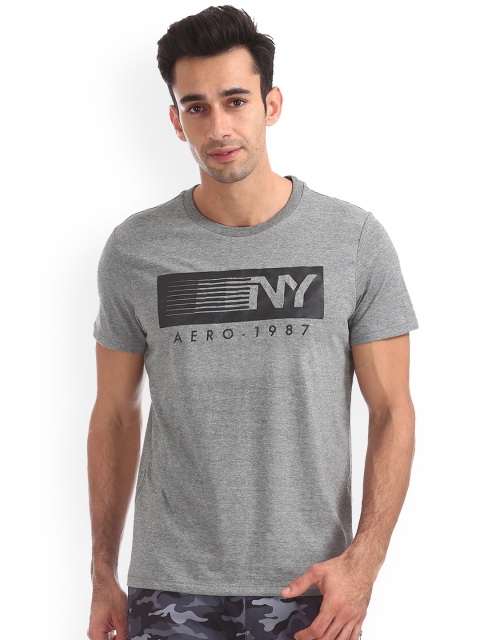 

Aeropostale Men Grey Printed Round Neck T-shirt