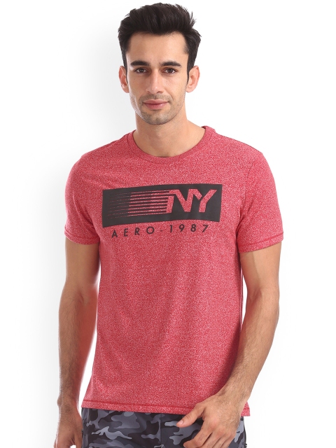 

Aeropostale Men Red Printed Round Neck T-shirt