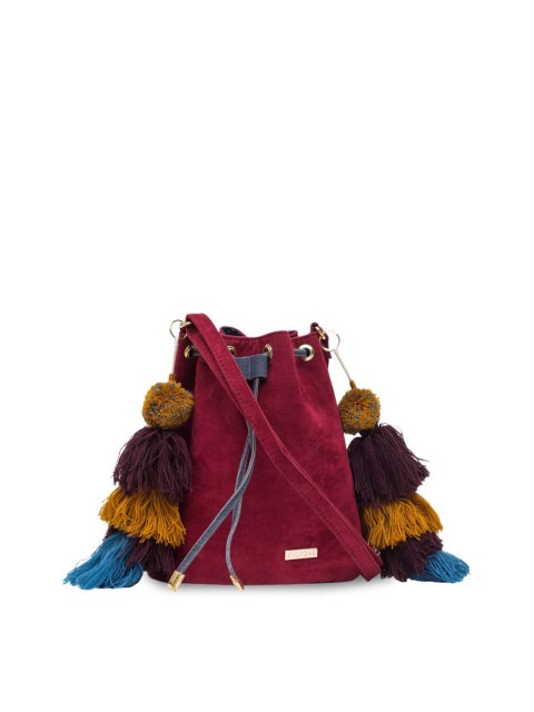 

Chumbak Maroon Tasselled Sling Bag