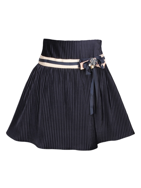 

CUTECUMBER Girls Navy Blue Pleated Skirt