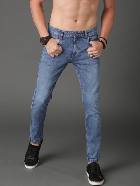 

Roadster Men Blue Skinny Fit Mid-Rise Clean Look Stretchable Ankle Length Jeans