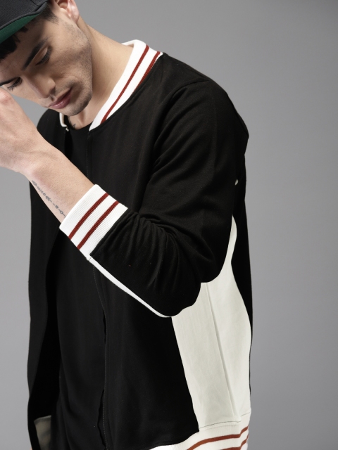 

Moda Rapido Men Black & White Solid Sweatshirt