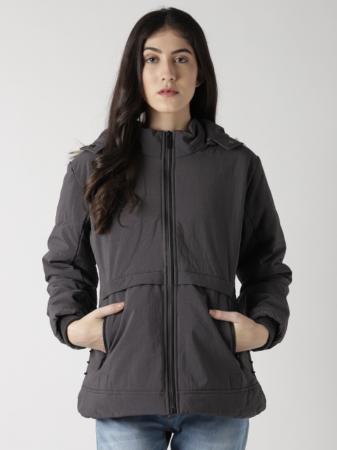 

Fort Collins Women Grey Solid Parka Jacket