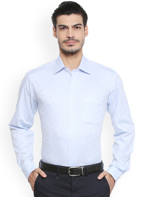 

Van Heusen Men Blue Regular Fit Self Design Formal Shirt
