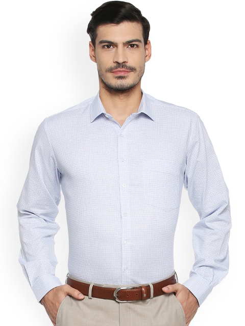 

Van Heusen Men Blue Regular Fit Checked Formal Shirt