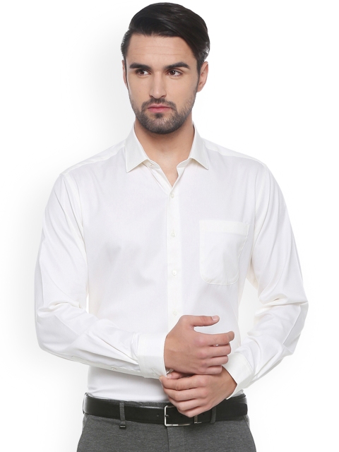 

Van Heusen Men White Regular Fit Self Design Formal Shirt