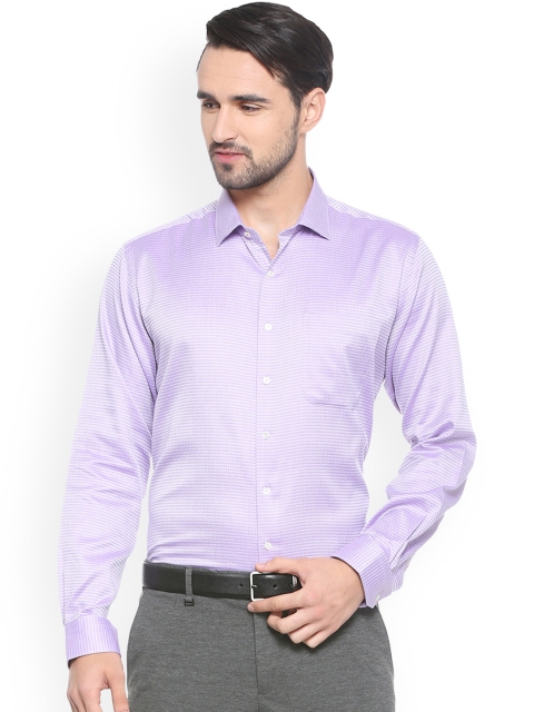 

Van Heusen Men Purple Regular Fit Self Design Formal Shirt