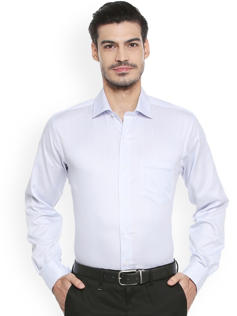 

Van Heusen Men Blue Regular Fit Self Design Formal Shirt