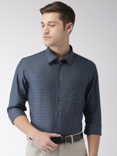 

Arrow New York Men Blue Regular Fit Striped Semiformal Shirt
