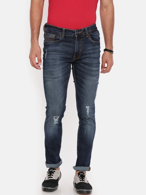 

Breakbounce Men Blue Slim Fit Mid-Rise Mildly Distressed Stretchable Jeans