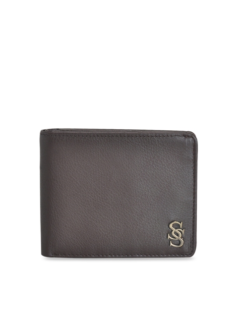 

Second SKIN Men Brown Solid Two Fold Leather Wallet